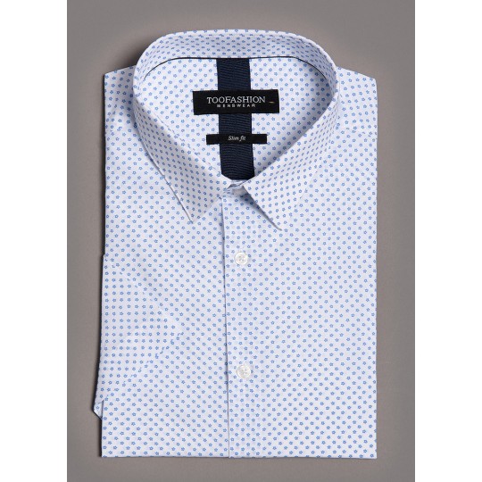 Chemise manches courtes à imprimés fleurs Chemise manches courtes à imprimés fleurs