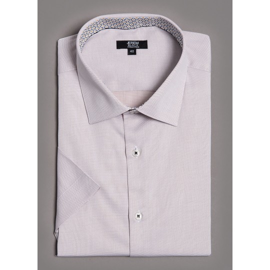 Chemise manches courtes à imprimés micro pois Chemise manches courtes à imprimés micro pois