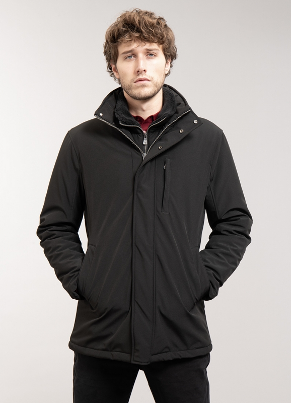 Classic jacket with removable parmenture