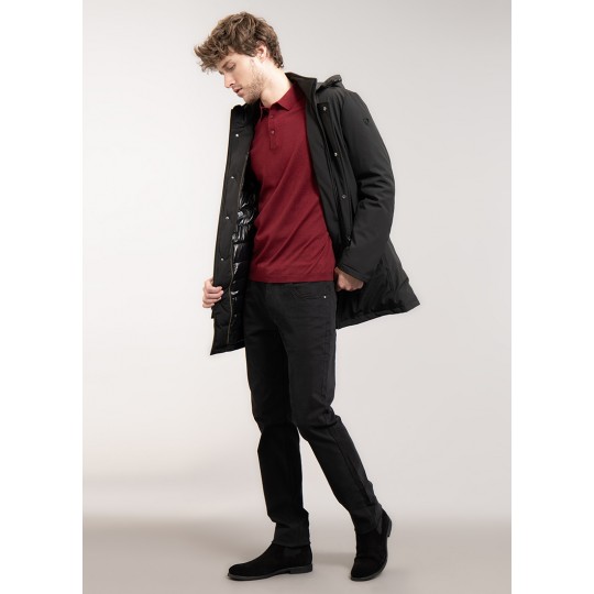 Parka with detachable hood Parka with detachable hood