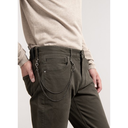 5 pockets trouser in stretch cotton