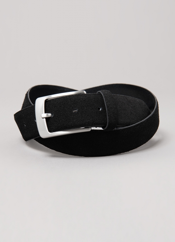 Suede leather belt