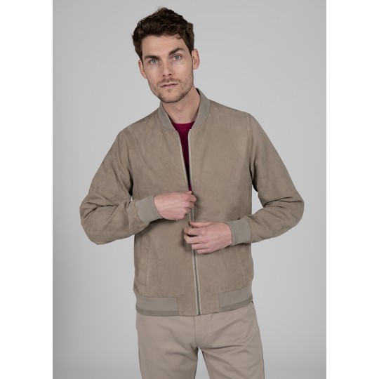 Blouson col teddy en suédine Blouson col teddy en suédine