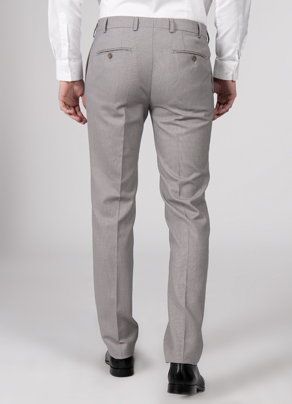 Suit trousers in caviar effect