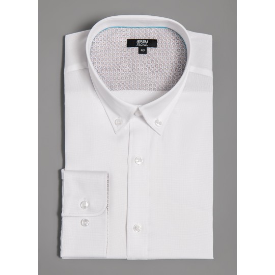 Chemise blanche ajustée en coton