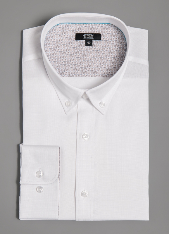 Chemise blanche ajustée en coton