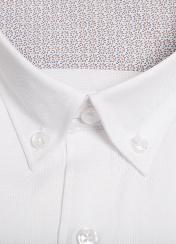 White fitted cotton shirt