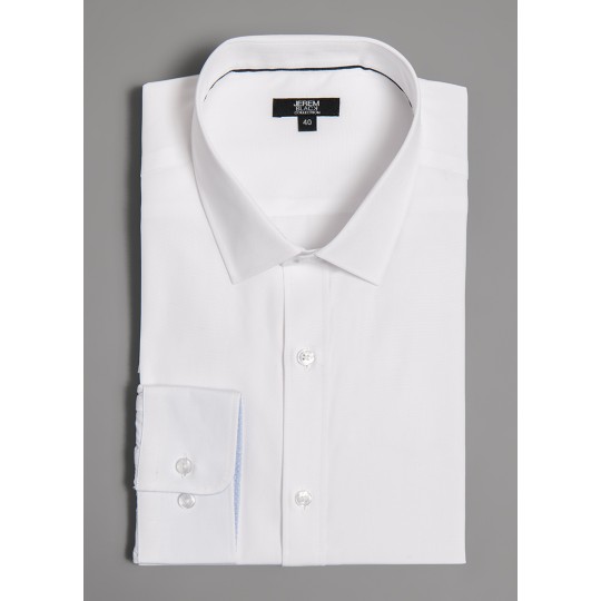 White shirt with contrasted cuff