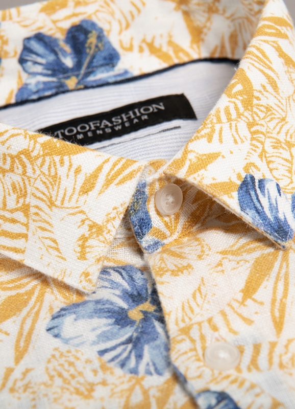 Floral linen shirt