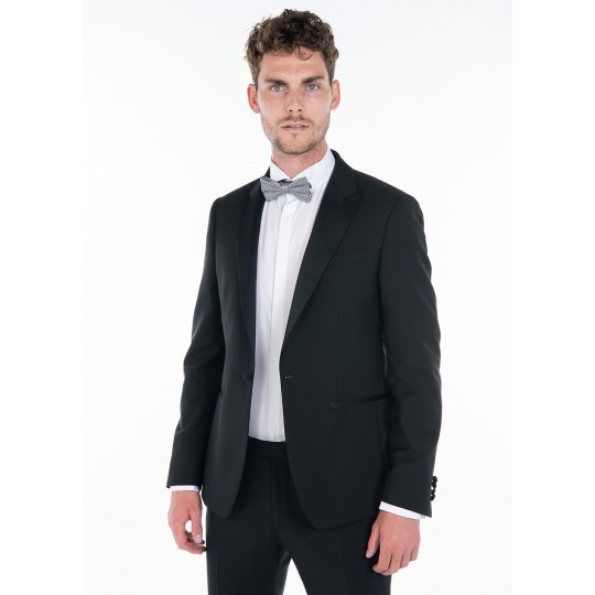 black wool suit jacket