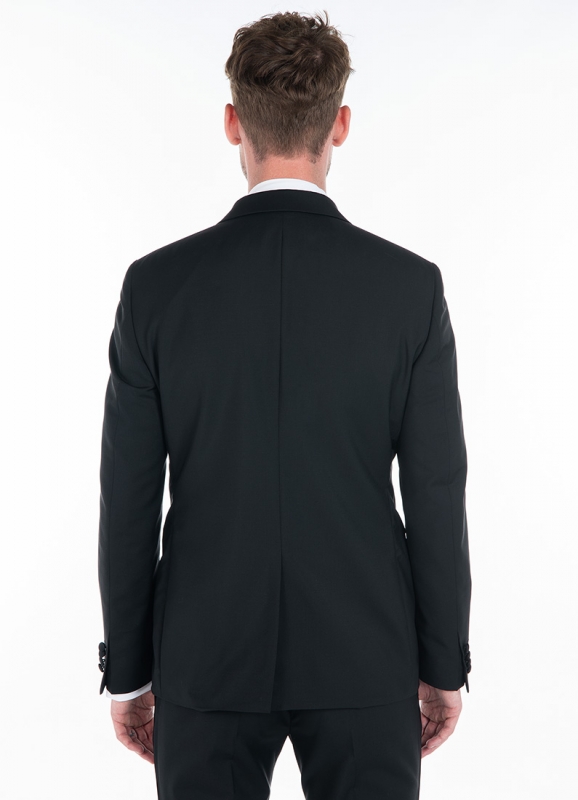 Black wool suit jacket