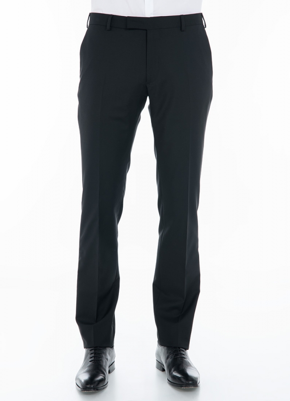 Black wool suit pants