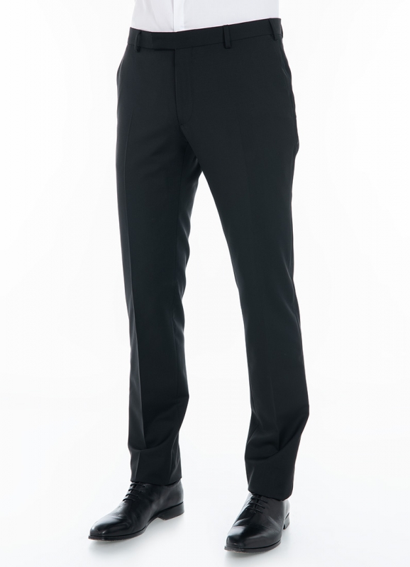 Pantalon de costume noir en laine