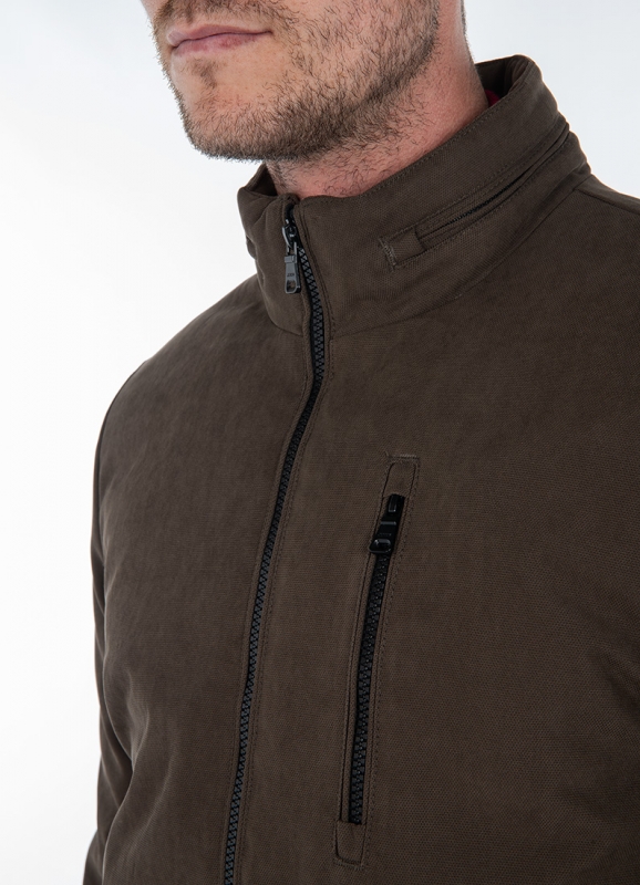 Jacket with concealed hood