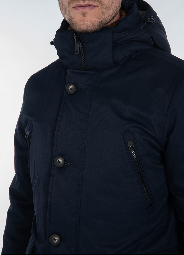 Faux fur lined hooded parka discount