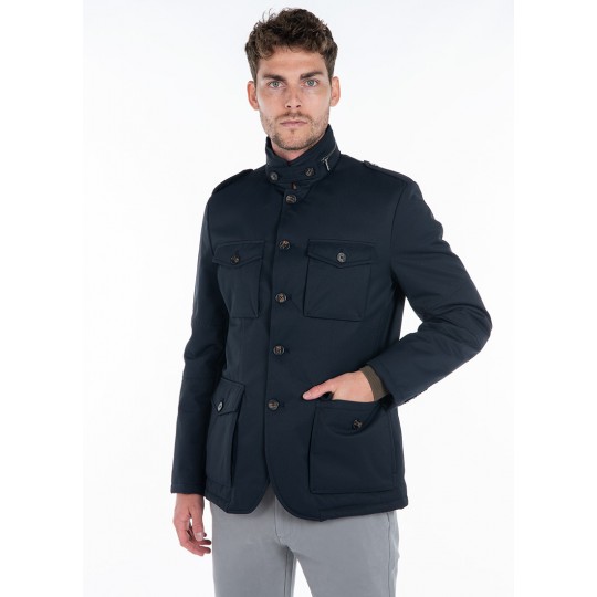 Jacket with shoulder tabs Jacket with shoulder tabs
