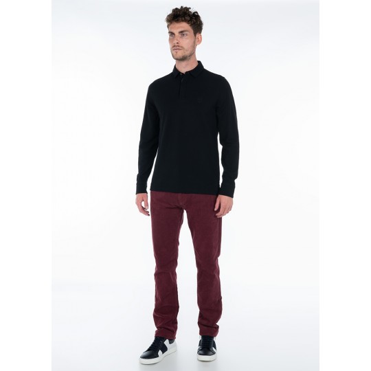 Polo manches longues en maille piqué Polo manches longues en maille piqué