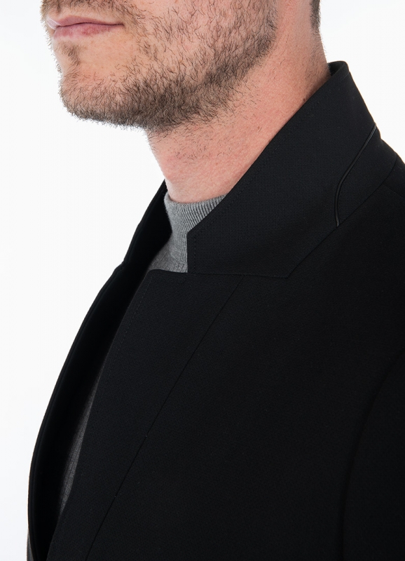 Plain Jacket with fancy neck collar