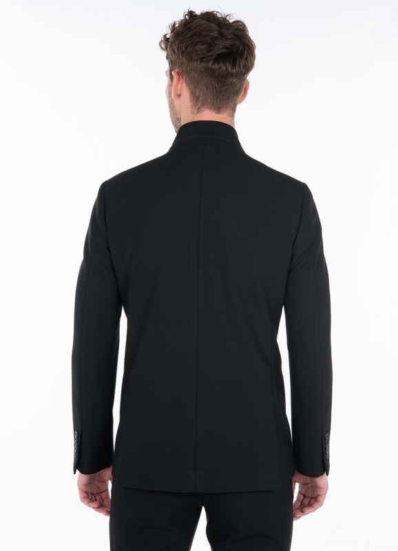Plain Jacket with fancy neck collar