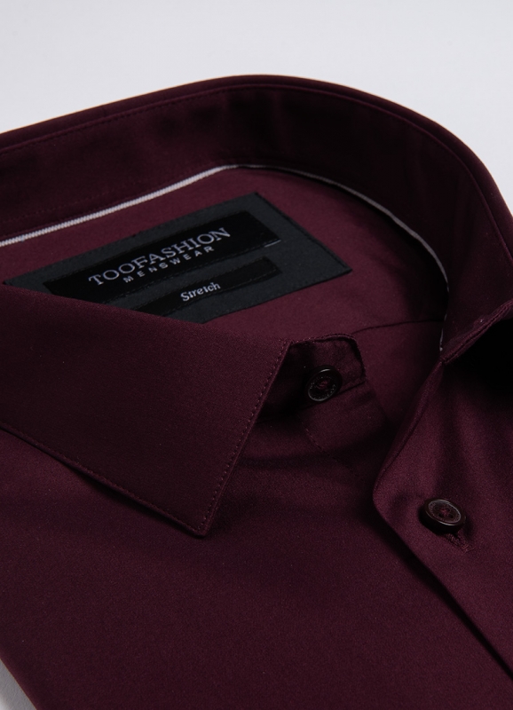 Chemise slim en popeline stretch