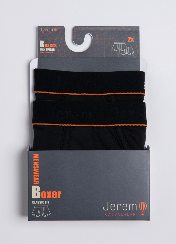 Plain boxer shorts with elasticated waistband