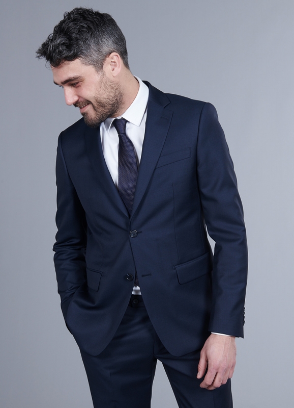 Jacket in wool fabric
