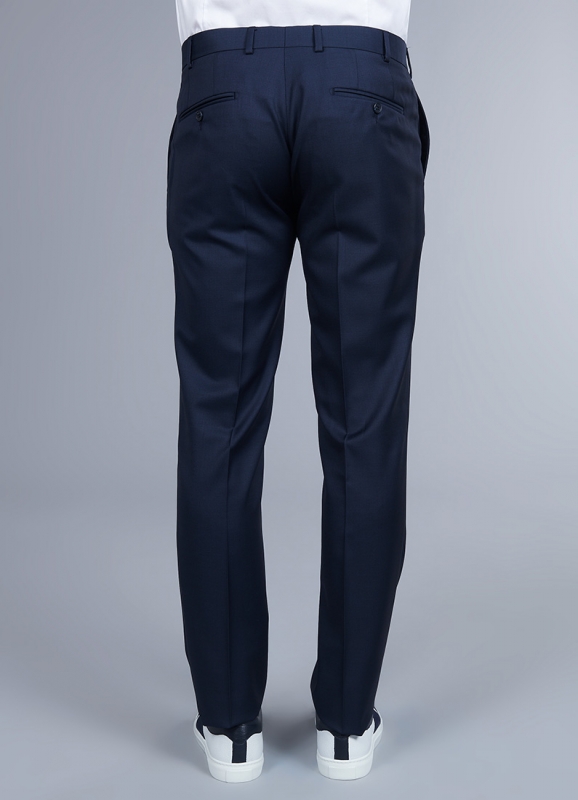 Pantalon de costume effet fil à fil 