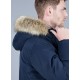 Jacket with removable facing and hood
