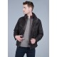 Blouson en cuir avec parmenture amovible