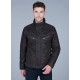 Blouson en cuir avec parmenture amovible