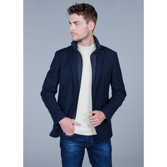 Jacket with removable facing