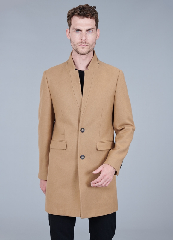 Long coat with fancy collar