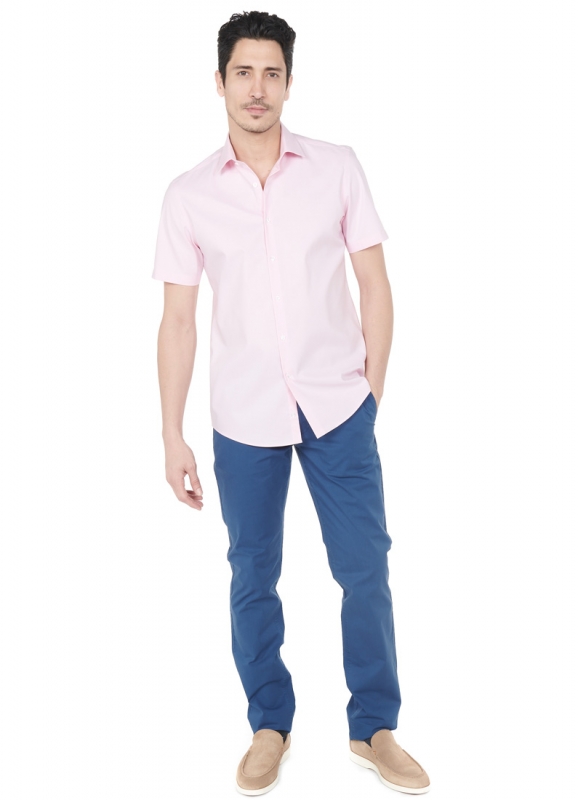 NON-IRON thin stripes Short sleeve shirt – Modern fit
