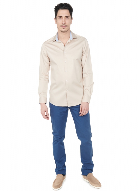 Cotton twill shirt – Tailored fit