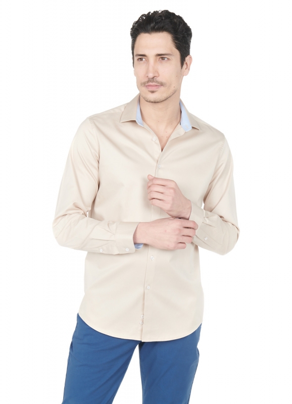 Cotton twill shirt – Tailored fit
