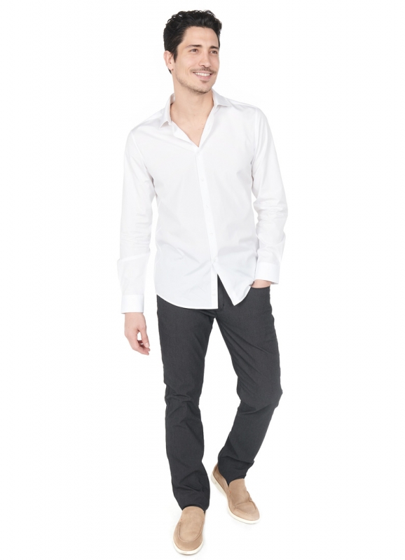 Cotton poplin shirt - Tailored fit