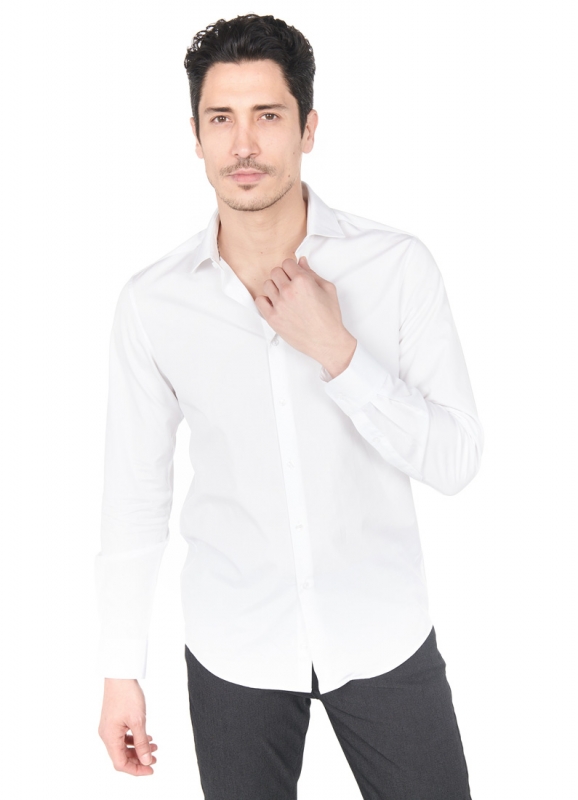 Cotton poplin shirt - Tailored fit
