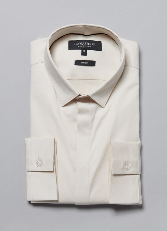 Stretch cotton sateen shirt – Slim fit