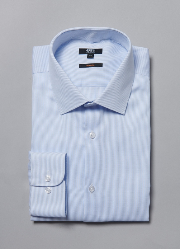 NON-IRON thin blue stripes shirt – Modern fit