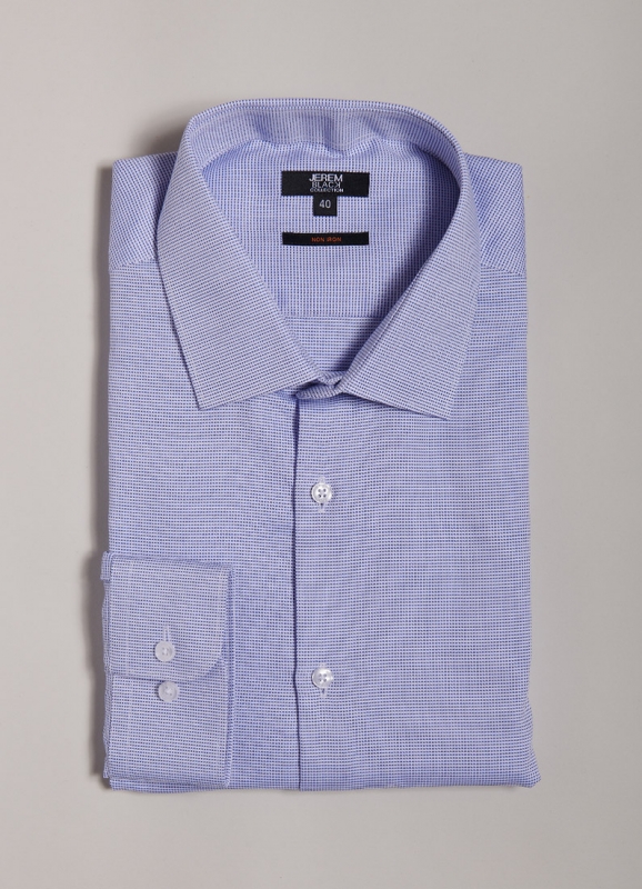 Chemise texturée en coton – Sans repassage – Comfort fit