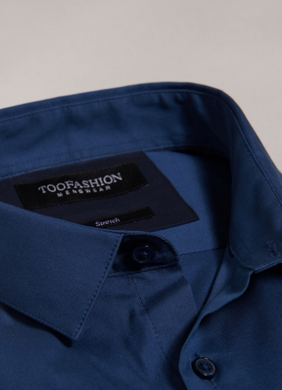 Chemise en coton stretch Manches courtes Slim fit