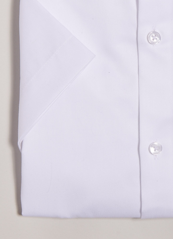 Cotton twill Short sleeve shirt - Tailored fit