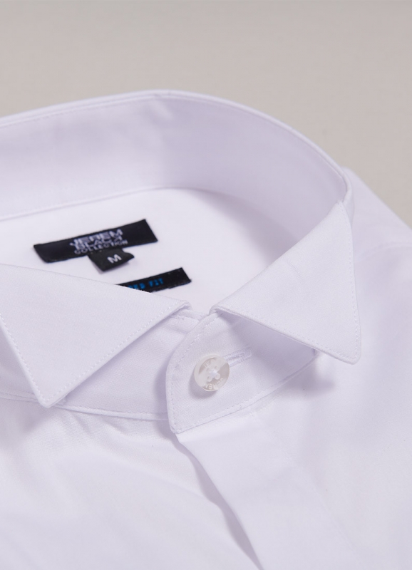 Cotton poplin Wing tip Ceremony shirt - Tailored fit