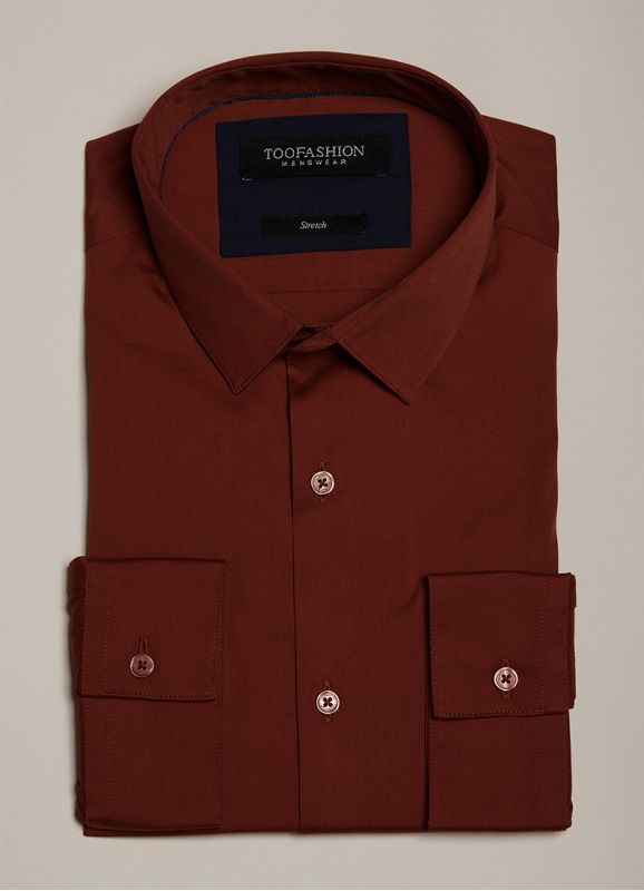 Slim shirt in stretch poplin