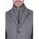 Manteau long avec parmenture amovible en suédine