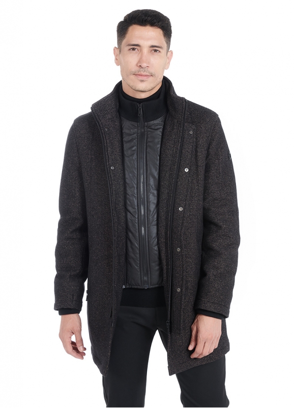 Manteau ajusté avec parementure amovible