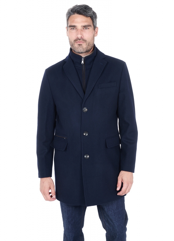 Suede and wool coat store