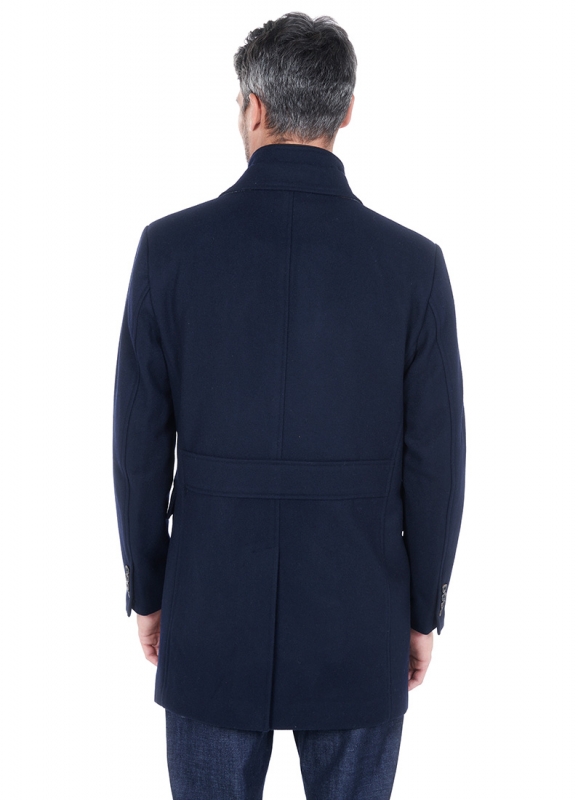 Manteau long avec parmenture amovible en suédine