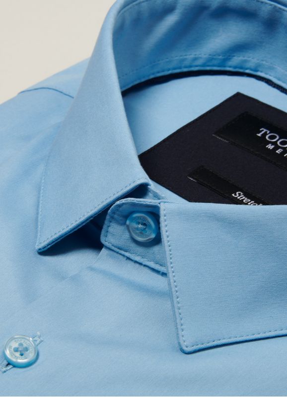 Slim shirt in stretch poplin