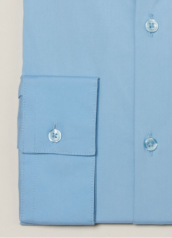 Chemise slim en popeline stretch